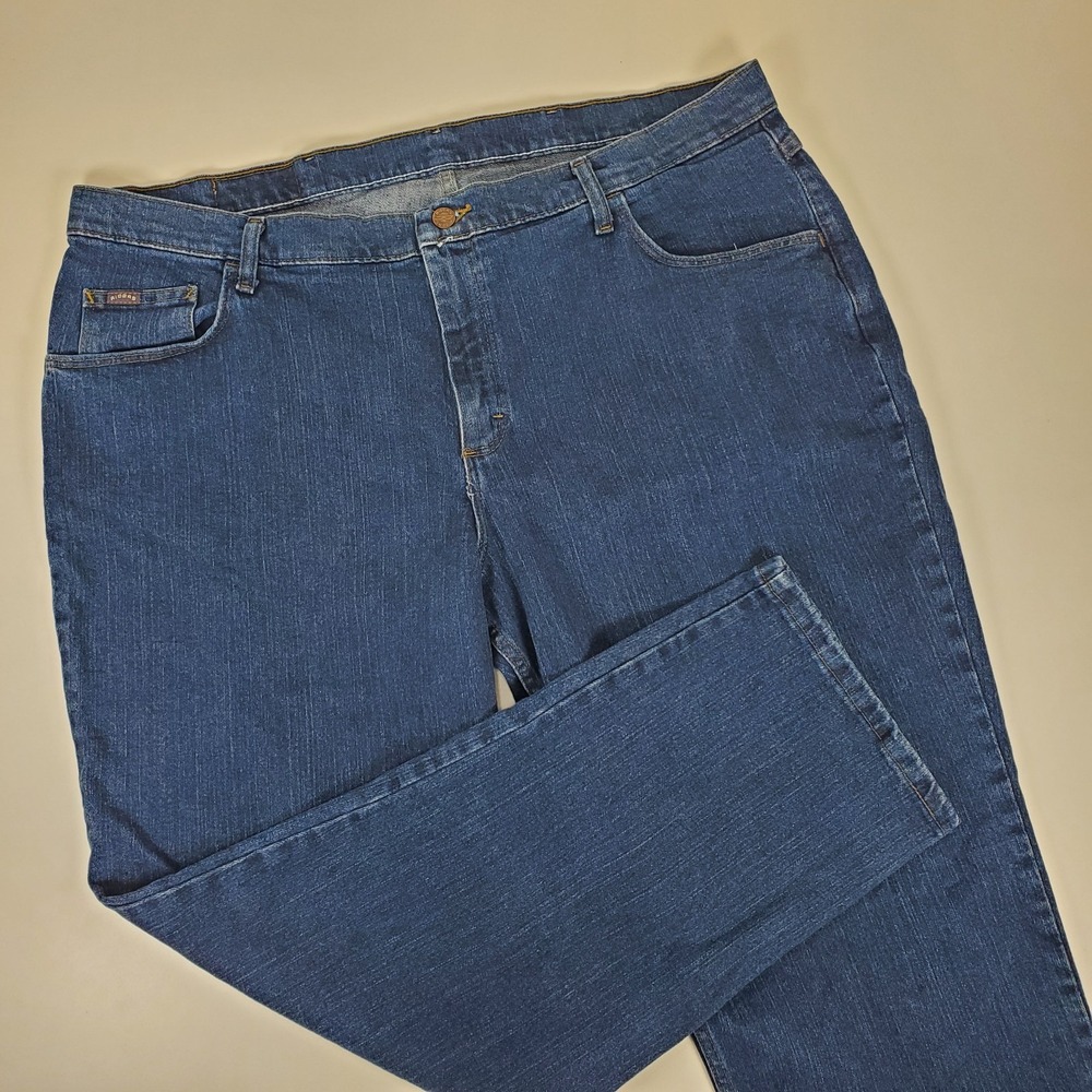 Denim Riders Straight Leg Women's Denim Jeans Size 22W Petite Medium Wash